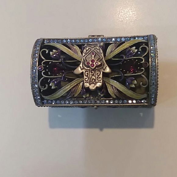Beautiful Gemstone Hamsa Jewelry Box - Picture 2 of 6